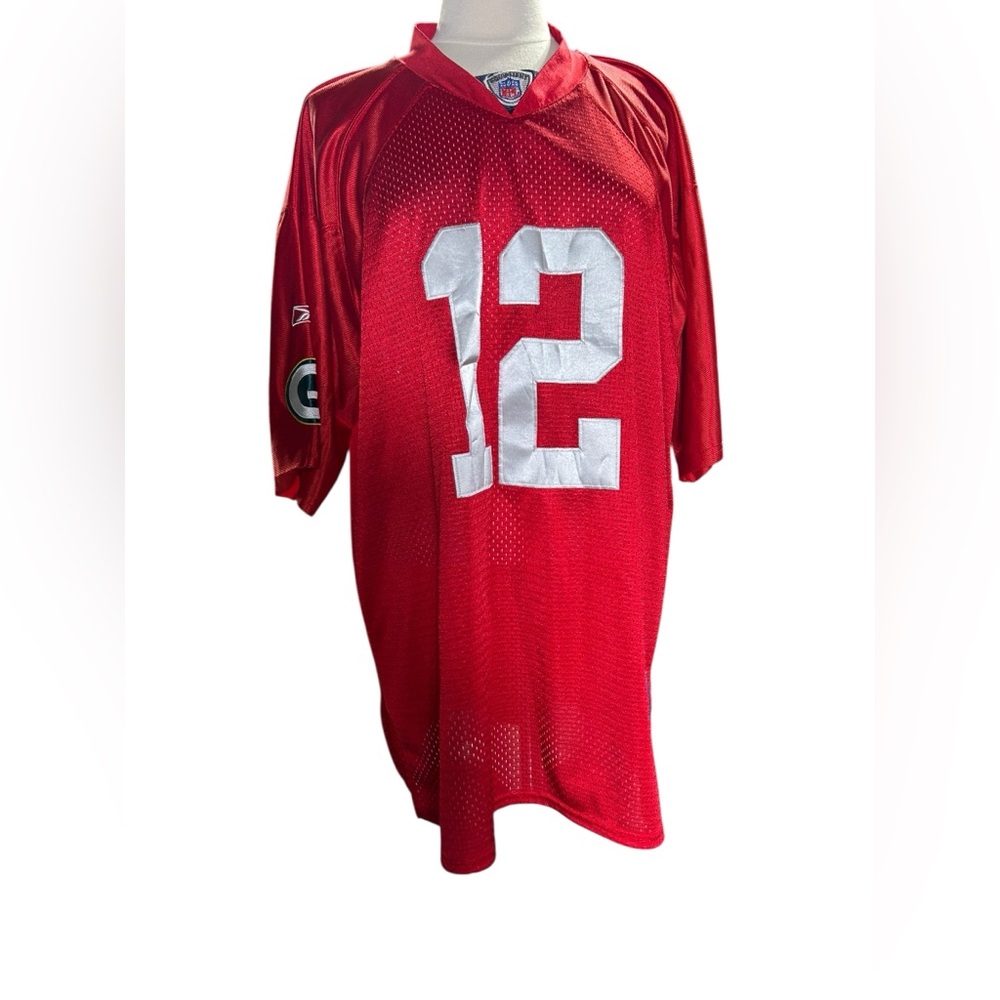 NFL Aaron Rodgers Green Bay Packers Authentic Red Reebok practice Jersey Size 54